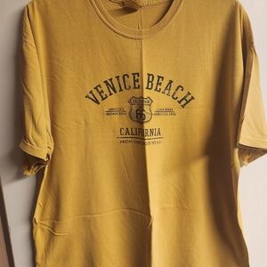 Gildan Mustard Venice Beach Graphic Tee